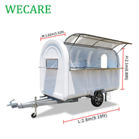 Wecare Street Mini café Mobile Crème glacée Fast Food Vending Cart Tailer Petit camion de nourriture Achat en vente aux États-Unis