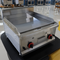 Plaque de cuisson professionnelle à gaz de comptoir 28000 BTU en acier inoxydable, à économie d'énergie, avec plaque chauffante manuelle pour crêpes, calamars et steaks