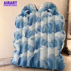 Décoration murale gonflable de haute qualité pour anniversaire, motif dessin animé, petite princesse avec vagues de mer, impression numérique - Product Image 3