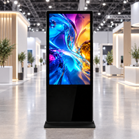 Totem d'affichage numérique intérieur AIYOS 55 pouces avec écran tactile IR PCAP en option pour la signalisation directionnelle des musées et l'information sur les expositions
