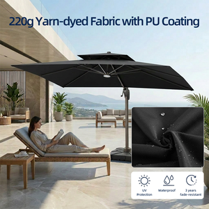 <span class=keywords><strong>Parasol</strong></span> déporté 10x13 pieds pour jardin, terrasse, villa avec base et éclairage – Expédition depuis les États-Unis - Product Image 3