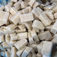 Cubes de pousses d'ail pelées surgelées IQF de haute qualité, concassées, grade A, certifiées HACCP, prix usine Shandong Chine