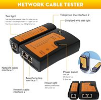 AIRFORCE 12 Kits d'outils professionnels pour réseaux, Pince à sertir RJ45, Testeur de câblage à entrée inférieure, Pince à dénuder 110/88, Connecteurs Cat6, Manchons de protection