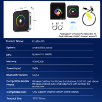 Adaptador Inalámbrico CarPlay Android Auto Playaibox 4G+32GB Android 15 Magic Box con Acceso Completo a Google Play, Descarga de Aplicaciones de Streaming