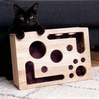 Vente en gros d'usine, jouet de labyrinthe pour chat en bois massif, amusant et stimulant pour les chats d'intérieur