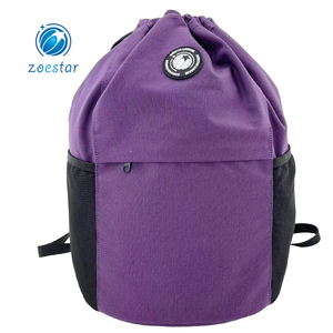<strong>Drawstring</strong> <strong>Backpack</strong> with Shoe Compartment Canvas String Closure Polyester Lining-Lightweight 20-38L <strong>Sports</strong> Gym Bag for Daily Use - Product Image 4