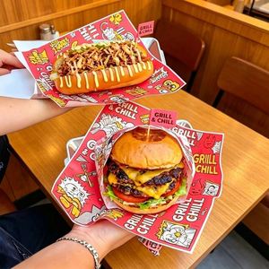 Custom Printed Greaseproof Food <b>Wrapping</b> <b>Paper</b> for Deli Food Bread Packaging Hamburger Sandwich Packaging Tissue <b>Paper</b> - Product Image 4