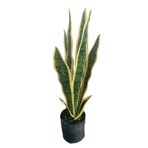 Tamaño plástico serpiente Artificial planta verde amarillo Sansevieria plástico árbol Mesa bonsái interior hogar Mesa decoraciones Sansevieria - Product Image 2