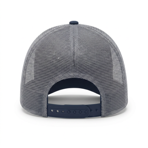 Gorra Trucker de Espuma con Estampado Personalizado al por Mayor, Diseño Explorador Lunar Espacial, Malla Azul Marino, Perfil Alto, 5 Paneles, Visera Curva, Alta Calidad - Product Image 3