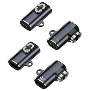 <span class=keywords><strong>Adaptateur</strong></span> de charge pour écouteurs Bluetooth Type C vers 2 broches Shokz, conversion de port iOS vers Shokz avec angle intermédiaire magnétique à angle coudé - Product Image 1