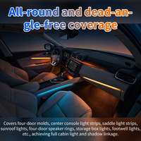 Kit d'éclairage d'ambiance intérieur de voiture 12V 64 couleurs pour LYNK&CO 01 02 03 EMP 2018-2022 21 25, ensemble de 4 feux RGB Phantom pour portières