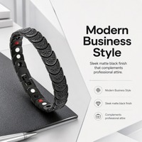 Power Energy Ion Scalar Bracelet noir magnétique naturel Bio Energy 4 en un Tourmaline Fir Quantum Japan Energy Bracelets