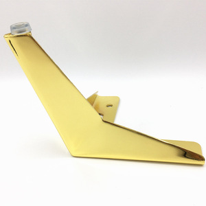 Pata de Mueble de Acero Laminado en Frío de 1.6 mm, Color Negro Cromado Titanio Dorado, 130 mm de Altura, Soporte Industrial Resistente para Mesa - Product Image 2