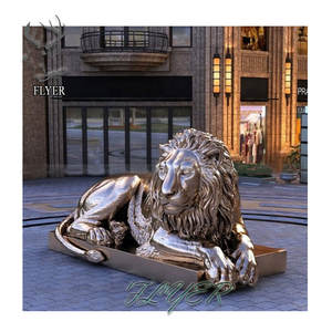 <span class=keywords><strong>Nuevo</strong></span> diseño de estatua de León Estatua de escultura de León de bronce de tamaño real para exteriores para Decoración - Product Image 6