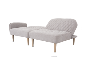 Nhà máy Nisco bán buôn trực tiếp ghế sofa giường đa năng hiện đại bọc vải mút hoạt tính may chần, khung gỗ, dùng cho phòng khách và phòng ngủ - Product Image 5