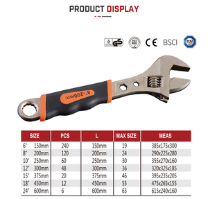 ประแจประแจเหล็กคาร์บอนปรับได้250มม. เครื่องมือซ่อมรถยนต์แบบปรับได้สำหรับใช้ในชีวิตประจำวันสำหรับการวัดแบบ DIY - Product Image 6
