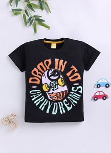 T-shirt en coton imprimé pour garçons, tenue décontractée à manches courtes, tenue d'été douce et confortable - Product Image 3
