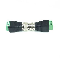 Conector BNC de Cabeza Giratoria Q9 Macho a 2 Pares Trenzados, Conector de Terminal ABS sin Soldadura para 126 Terminales Positivos y Negativos de Audio y Video
