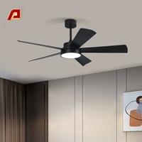 Ventilateur de plafond LED intelligent LINKWAY moderne de 60 pouces avec moteur DC, 5 pales, télécommande et variateur d'intensité pour la maison et la chambre