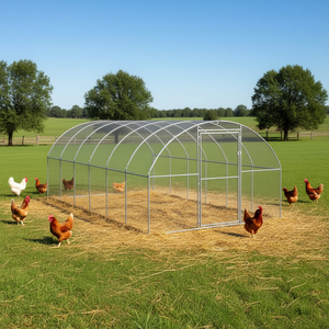 Poulailler extérieur en acier galvanisé 9,8'x19,7'x6,6' avec une longue durée de vie - Product Image 2