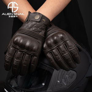 Gants d'équitation en peau de mouton thermique à doigts entiers, antidérapants, d'épaisseur moyenne, imperméables et coupe-vent pour l'automne, l'hiver et l'usage domestique - Product Image 1