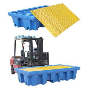 Three 3 Drums Ibc Contención de derrames Polietileno Poly Deck Pallet Tarimas Antiderrames Para 1 2 3 Tambos - Product Image 4