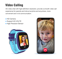 Montre connectée pour enfants 4G SOS IP67 étanche, écran carré IPS, GPS, appel vidéo, caméra, application Setracker, jeu, horloge LT31