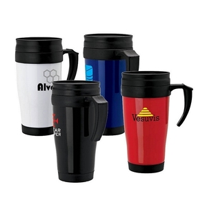Vaso de Viaje para Auto de Plástico de Doble Pared de 16 oz con Asa - Product Image 2