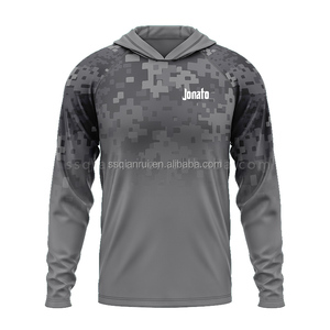 High Quality Custom Fishing Hoodie Men's Long Sleeve Breathable Quick Dry Fishing Sunscreen Fishing <strong>Shirt</strong> - Product Image 1