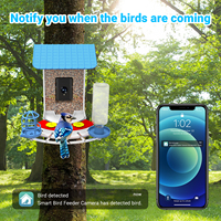 Nanxin, nouveau distributeur d'aliments intelligent pour oiseaux, avec identification d'oiseaux par IA en extérieur, plus de 11 000 espèces d'oiseaux, détection de mouvement, caméra 2MP