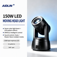Projecteur LED mobile super lumineux 150W avec contrôle sonore DMX512, 12 gobos, pour scène, boîte de nuit et événements