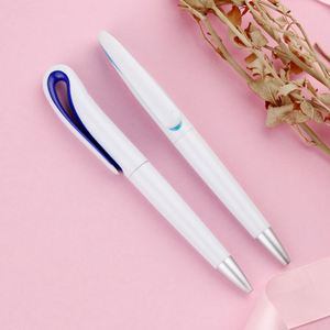 Custom logo Promotion Flexible Design Plastic Neon Color <b>Ballpoint</b> <b>Pen</b> White Barrel <b>Pen</b> - Product Image 4