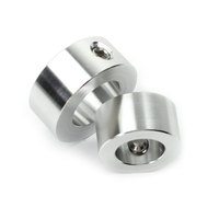 Collier de serrage d'axe en aluminium de haute qualité usiné CNC avec vis de réglage, 3/8 ou sur mesure, anodisé noir