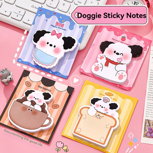 Sevimli Tasarımlı Kendinden Yapışkanlı Köpek Karikatürlü Ofis Mesaj Etiketi Çıkarılabilir Yapışkan Not Kağıdı Öğrenci Öğrenme Malzemeleri için - Product Image 1