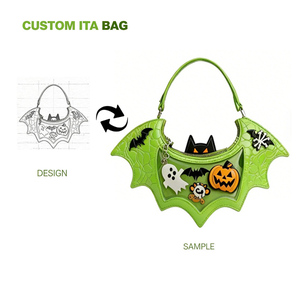 Bolso de Mano Transparente Personalizado con Ventana de Visualización, Diseño de Dibujos Animados Coloridos, Estilo Y2K, de Malla Transparente, para Mujer, de Lujo - Product Image 1