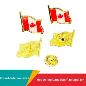 เข็มกลัดโลหะสลักลายธงชาติอเมริกันป้ายเคลือบแบบแคนาดาสำหรับประเทศในโลกเข็มกลัดโลหะแบบสลักลายผีเสื้อ - Product Image 3