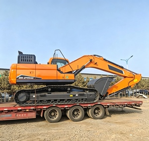 รถขุดตีนตะขาบ Doosan DX245HD สีเหลือง อุปกรณ์ก่อสร้างไฮดรอลิกสำหรับงานหนัก - Product Image 1