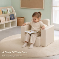 Fauteuil enfant en mousse souple personnalisé OEM ODM avec dossier ondulé, chaise robuste pour tout-petits, idéal pour la maternelle et la crèche, vente en gros