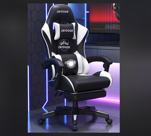 YOUGE Sedia da Ufficio Ergonomica Girevole in Pelle PU ad Alta Durabilità, Stile Moderno Minimalista, con <span class=keywords><strong>3</strong></span> Regolazioni a Gas, per Casa/Ufficio/Gaming - Product Image 1