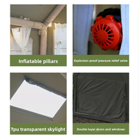 Abri gonflable toutes saisons, tente instantanée pour famille, tente Air-Ridge avec protection contre le soleil et la pluie, tissu Oxford imperméable