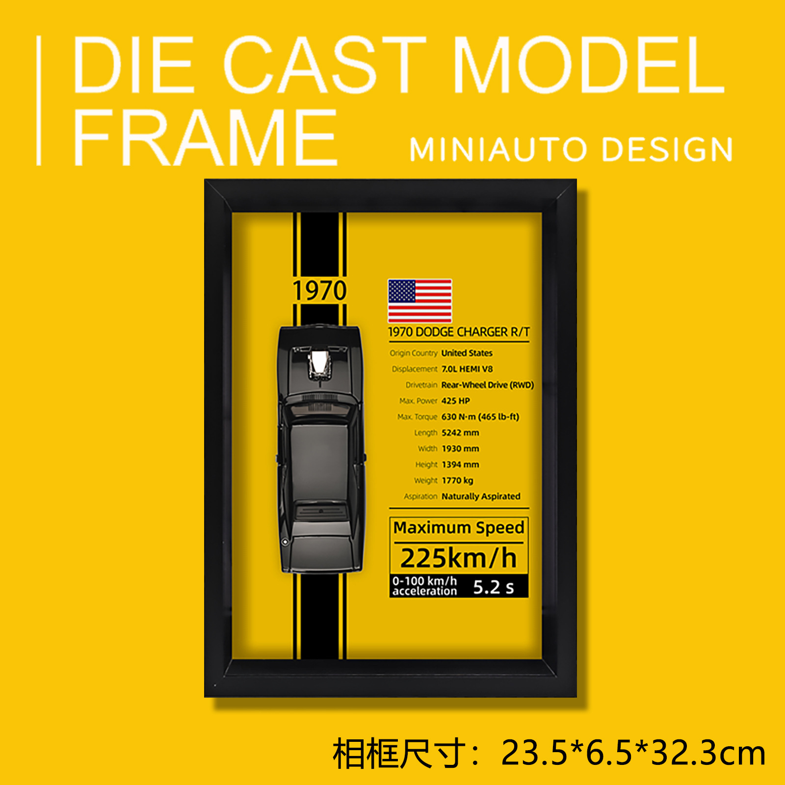 1:32 dodge hanging painting-box-black