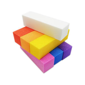 Lime à ongles carrée en éponge de tofu, technologie améliorée, haute élasticité, double face, sable grossier, toutes les faces polies - Product Image 1