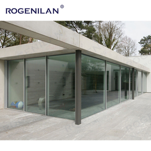 Rogenilan nhôm mỏng khung trượt Patio cửa ngoài trời đôi Tempered kính lớn Cách Nhiệt Nhà ở cửa trượt - Product Image 2