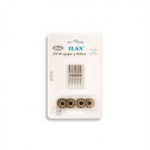 Set di aghi e rocchetti da cucito, 5 pezzi, per macchina da cucire, misura 70-110 - Product Image 1