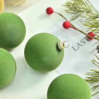 Ornements de Noël suspendus en plastique floqué, en forme de cercle, couleur pastel, rose, bleu, jaune, vert, pour la décoration de la maison et des arbres de fête