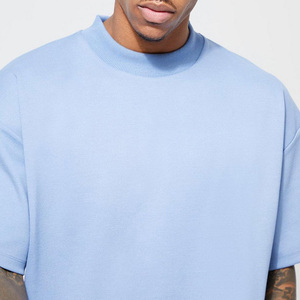 เสื้อยืดคอกลมไม่มีลายสำหรับผู้ชาย, เสื้อยืดผ้าฝ้ายโอเวอร์ไซส์เปิดไหล่ปล่อยไซส์ทำจากผ้าฝ้ายระดับพรีเมียมเสื้อยืดคอสตูมน้ำหนัก230gsm - Product Image 3