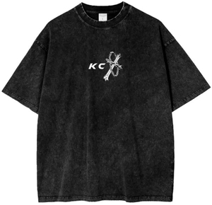T-Shirt cristiana estetica Vintage lavata da uomo è morto per Me ora vivo per <span class=keywords><strong>lui</strong></span> T-Shirt Unisex alla moda oversize T-Shirt - Product Image 1