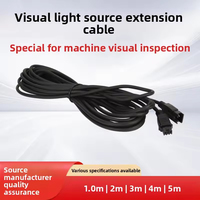Kabel Ekstensi 3PIN 2PIN Panjang Kustom 1M 2M 3M 5M, Isolasi PVC PE, untuk Catu Daya Lampu LED dan Lampu Visi Mesin