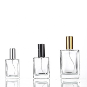 Bouteille de parfum en verre de luxe nouveau Design bouteille d'échantillon transparente haut de gamme 100ml bouteille vide rectangulaire avec couvercle <span class=keywords><strong>XF</strong></span>-6 - Product Image 6