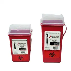 Médical jetable aiguille pointue conteneur à déchets pour seringue